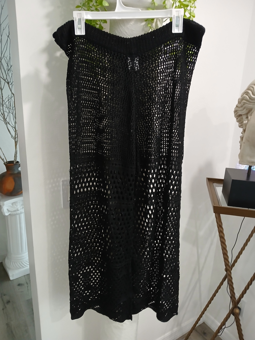 PSHEIN Black Crochet Pants